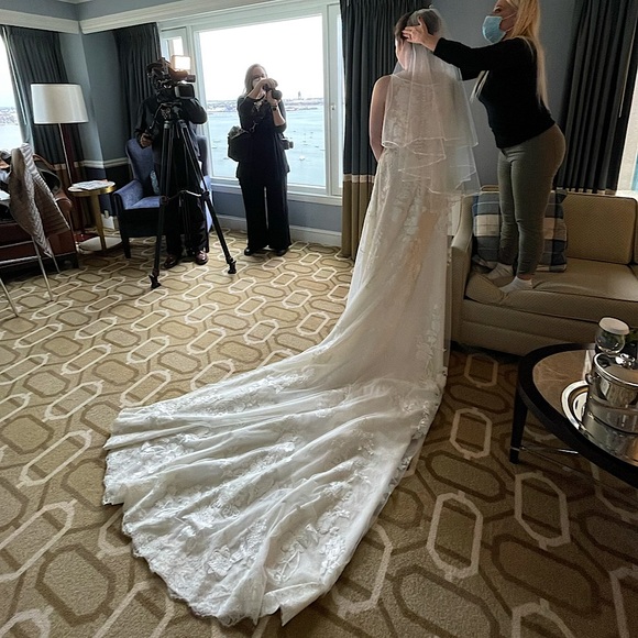 WORN ONCE Pronovias Elene Wedding Gown (2019 Collection) - Picture 7 of 9